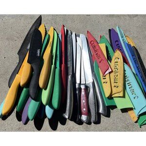 Cuisinart Lot Pc  Color Coated Kitchen Knife Lot Series with Blade Guards 27pcs